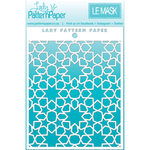 The ‘Stars’ stencil is great for creating a trellis-style repeat pattern using your inks or mixed media mediums.